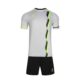 Bộ quần áo bóng đá hoạ tiết kẻ hình thoi chính hãng KELME người lớn 8151zb1002 màu trắng quần đen 1