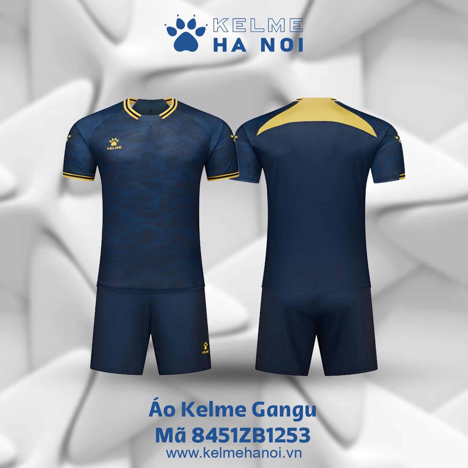 Bộ Quần Áo Bóng Đá Kelme Gangu 8451ZB1253 Nhiều Màu xanh vịt than vai vàng