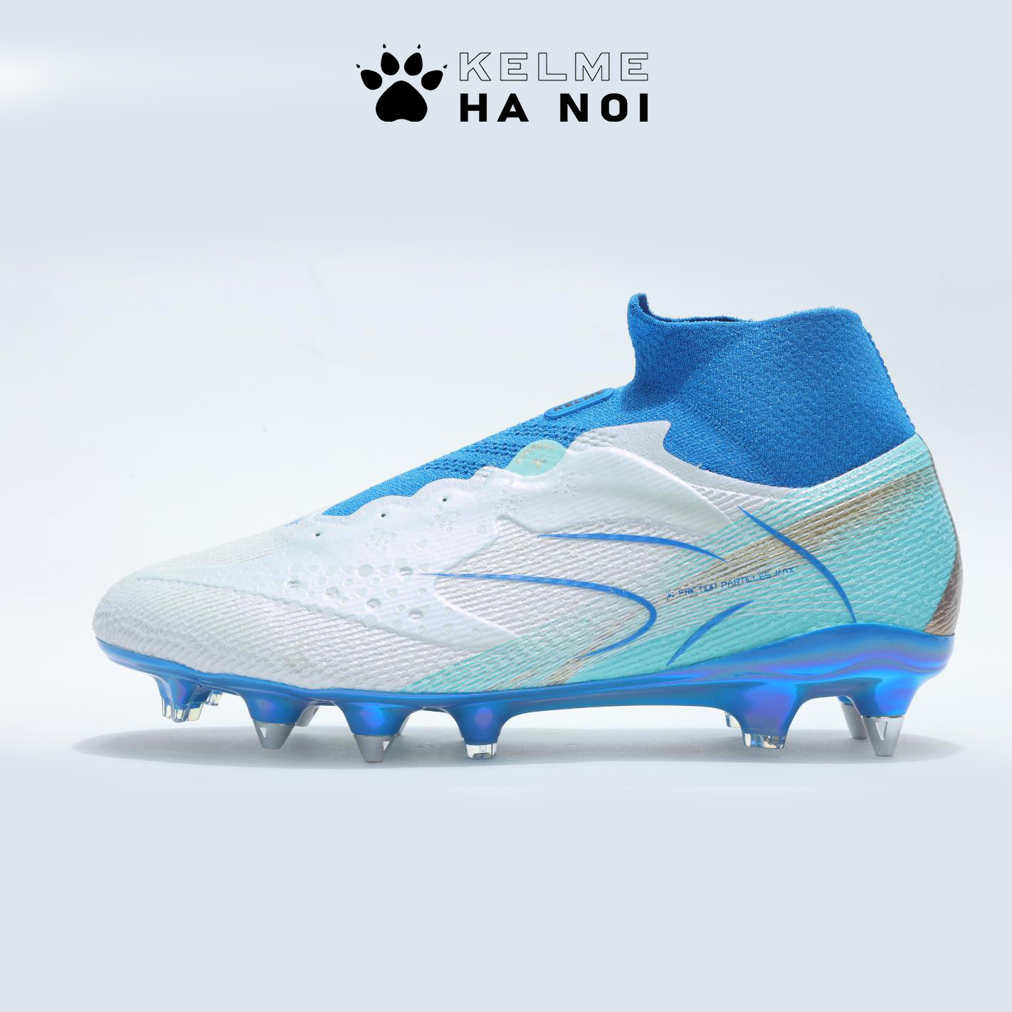 Giày kelme FLASH 6.0.6 SG Control Football Boots chính hãng trắng xanh bích